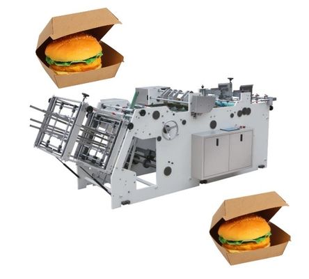 High Efficiency Hamburger Box Making Machine 4KW Long Using Life